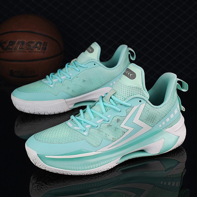 Autumn new high elastic lightweight middle school basketball shoes men's street trend multi-color sports shoes comfortable breathable sneakers