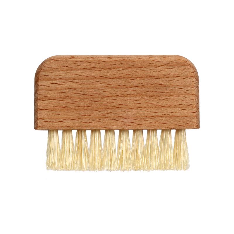 

Solid Wood Manicure & Gap Cleaning Brush with Pure Boar Bristles for Hands, Keyboards, and Corners Natural Wood Nail Brush