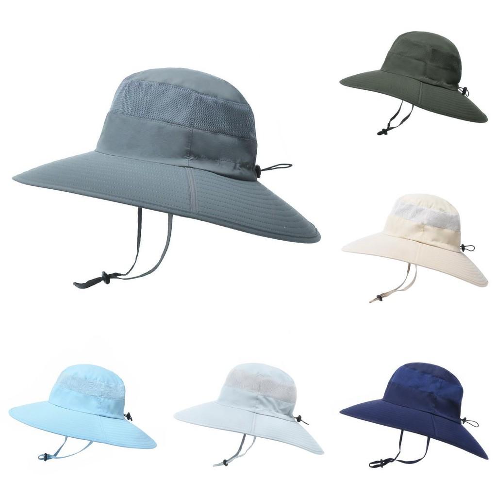 Summer Outdoor Wide Brim Fisherman Hat With Sun Protection For Men Women