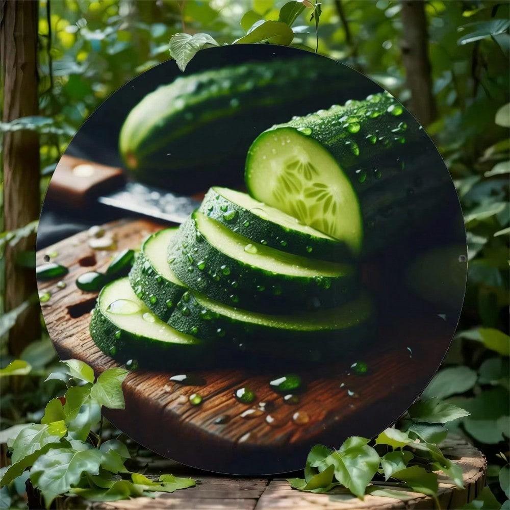 Cucumber Metal Wall Art Kitchen Decor Vintage Style