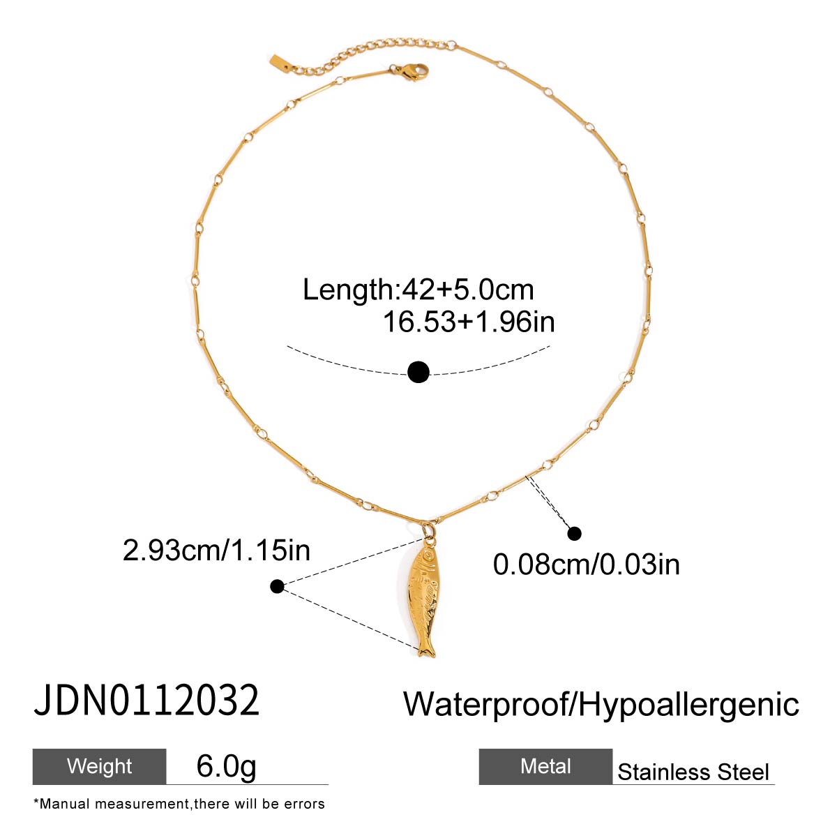 Youthwau Gelukkige Koi Vis Hanger Ketting Roestvrij Staal Zomer Basis Dagelijks Waterdicht Sieraden Accessoires Cadeau
