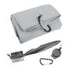 Golf Towel And Double Sided Cleaning Brush Set Golf Club Scrubber Microfiber Towel For Efficient Club Maintenance