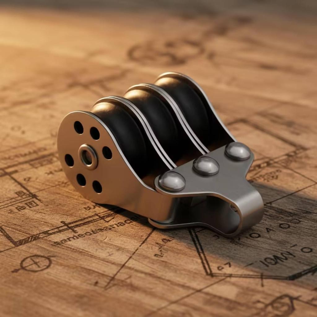 Triple Pulley Block Stainless Steel Hardware Compact for Boats, Sailors, Boaters