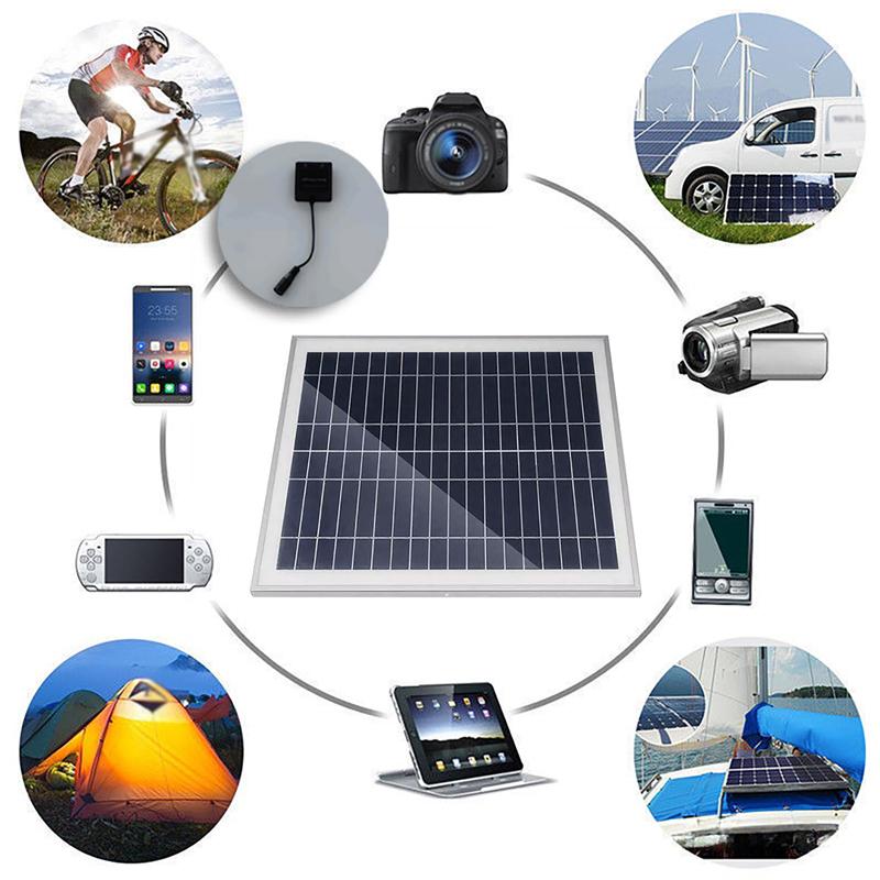 300W Solar Panel 18V Aluminum Monocrystalline Dual USB Power Portable Outdoor Solar Cell Solar Generator for Phone Laptop Camper