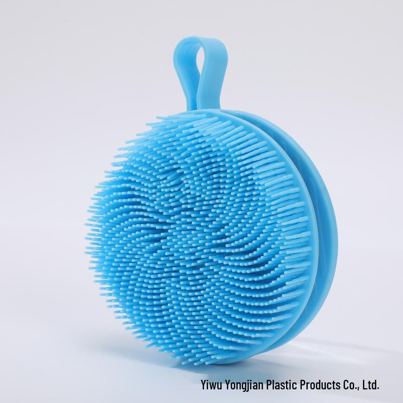 

Dual-Sided Silicone Bath Brush: Two-in-One Painless Mud Remover and Scrubber Artifact небесно-голубой