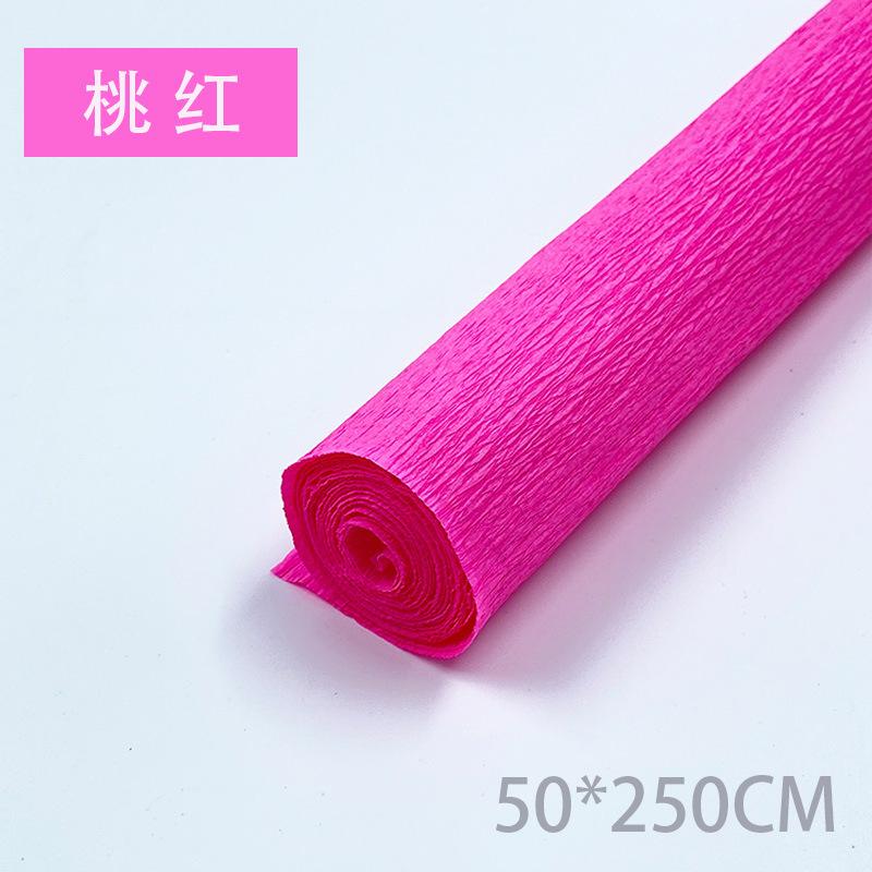 Color Handmade Crepe Paper Diy Paper Flower Material Gift Paper Roll Edge Paper Kindergarten Handmade Flower Origami