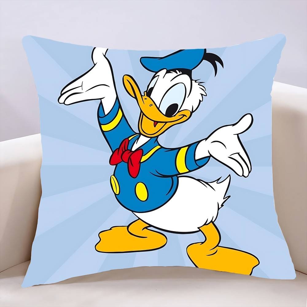 D-Donald Cartoon D-Duck Pillow Case Cushion Cover Soft Cute Throw Pillow Case For Car Sofa Pillowcase Polyester With Zipper