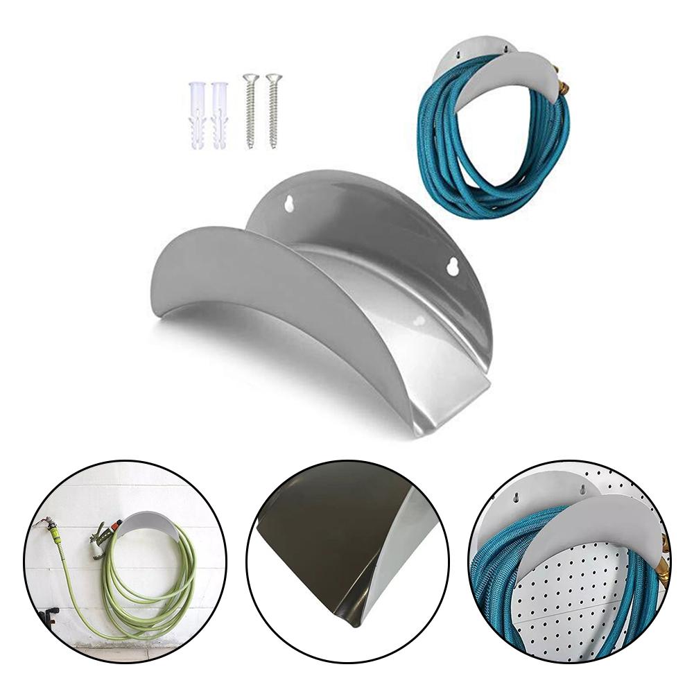 Yard Or Garage Design Hanger Monitor Outdoor Elements Fitment Metal Number Of Pieces Pack Sliver Water Hose Holder