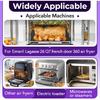 8PCS Air Fryer Liners for Emeril Lagasse 26 QT French Door 360 Air Fryer, Teflon Mat Non-Stick Oven Liners for Bottom of Oven, Reble Oven Liner for
