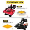 VEVOR 12x15" Presse à Chaud 10 en 1 Machine de Sublimation de Transfert 38*30cm rouge