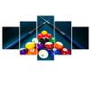 ArtSailing 5 Piece canvas art billards sports painting HD pictures wall Home Decoration for Living