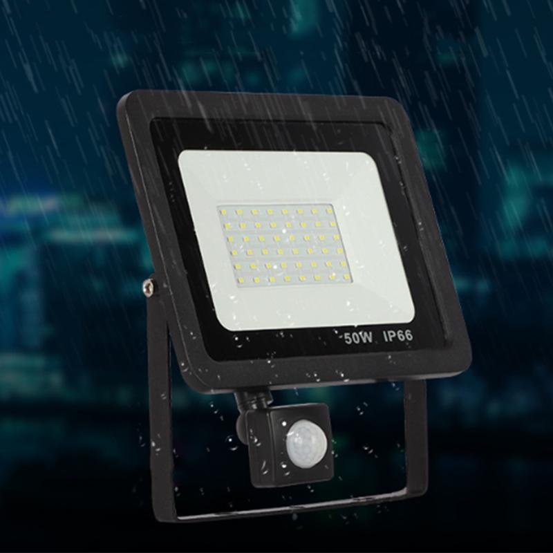LED Floodlight 50W Outdoor Garden Security PIR Motion Sensor Wall Flood Light