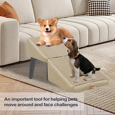 Split Dog Staircase Safety Ramp Folding Wooden Footstool Sofa Steps For Large Medium Small Dogs Cats Puppy Supplies