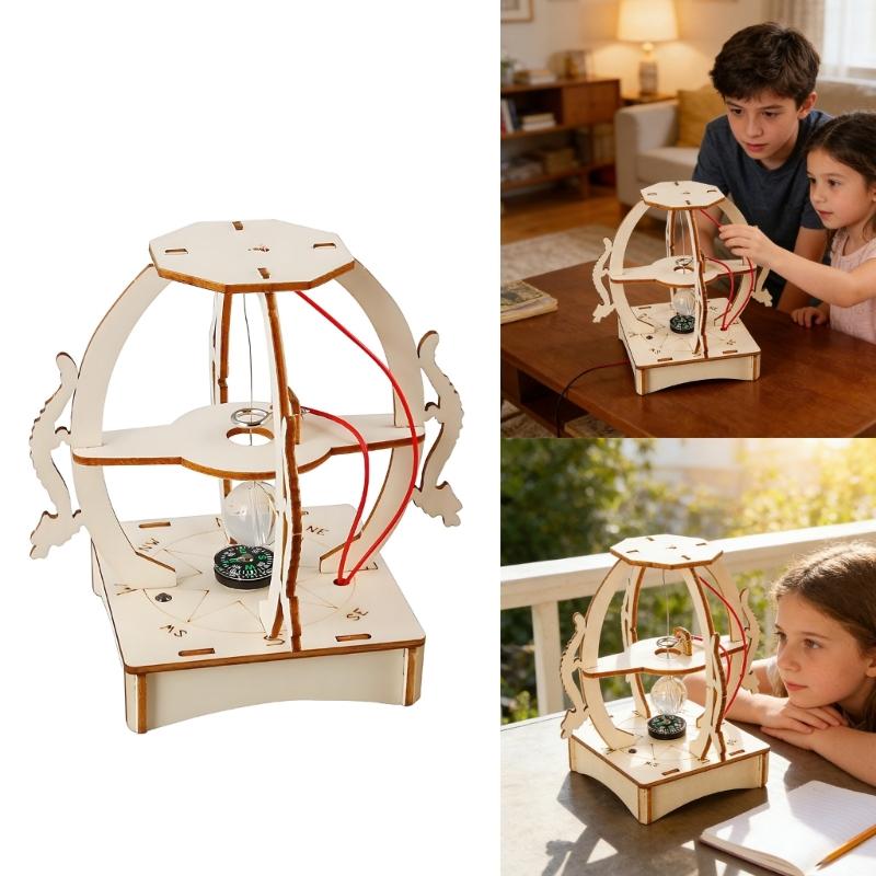 Educational Wooden Earthquakes Alarm Maker Earthquakes Detector Model Set For Students STEM Activity And School Projects