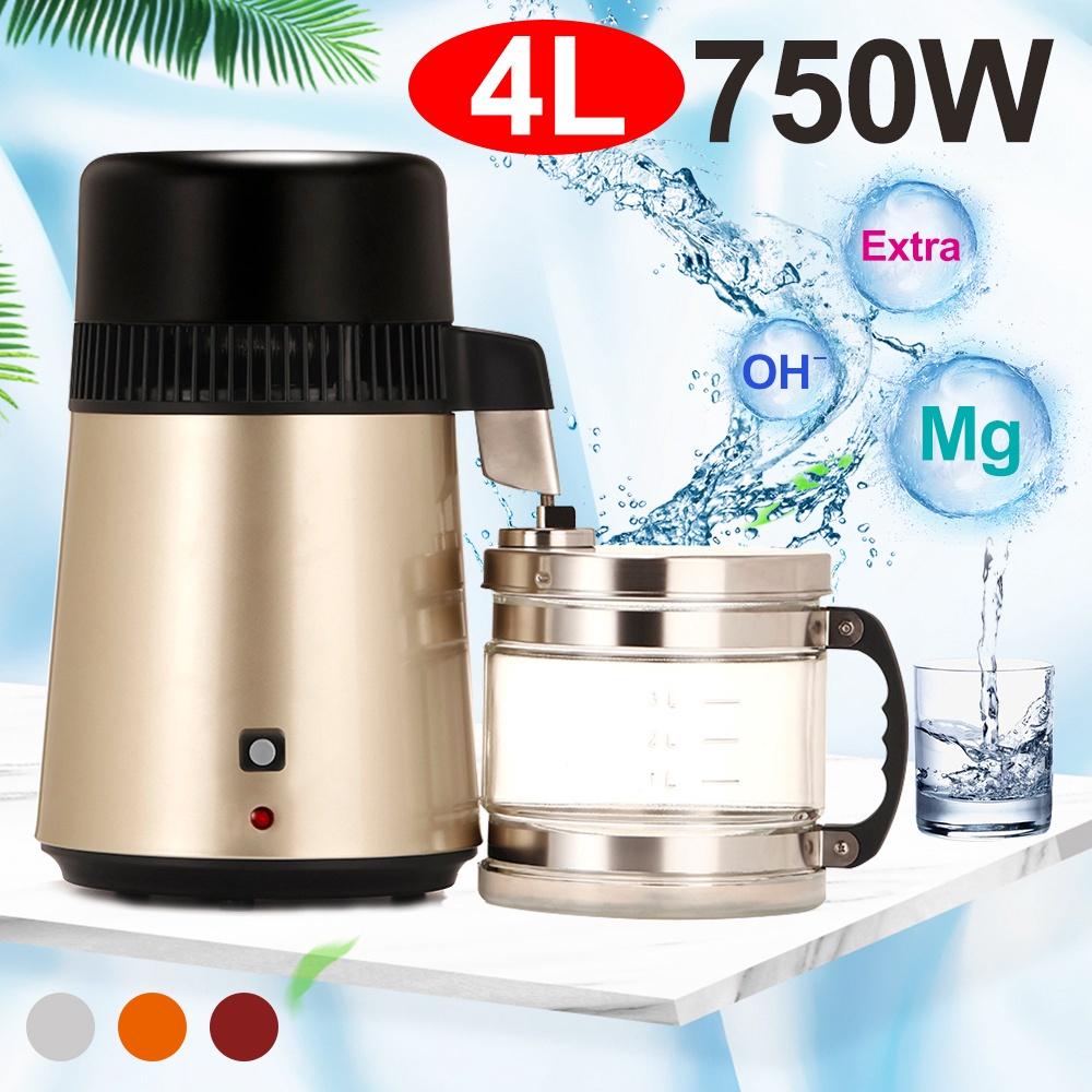 4L 750W 220V Distilling Pure Water Purifier Machine Stainless Steel Water Distiller