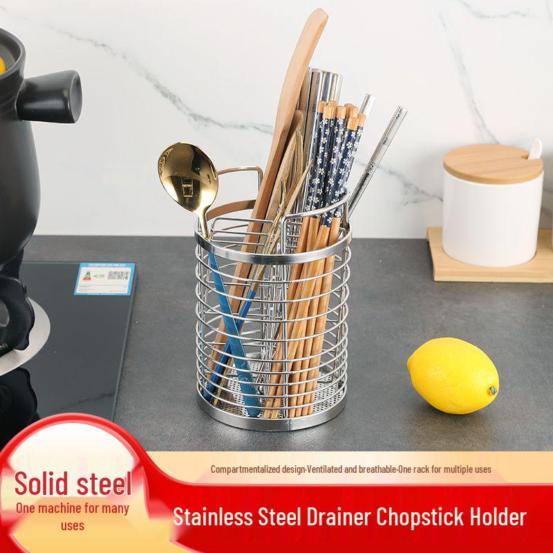 Stainless Steel XL Anti-Mold Kitchen Chopstick Holder
