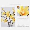 Silk Material Artificial Magnolia Flower Gradient Color 60cm Length Simulated Magnolia 6 Heads Design Realistic Look