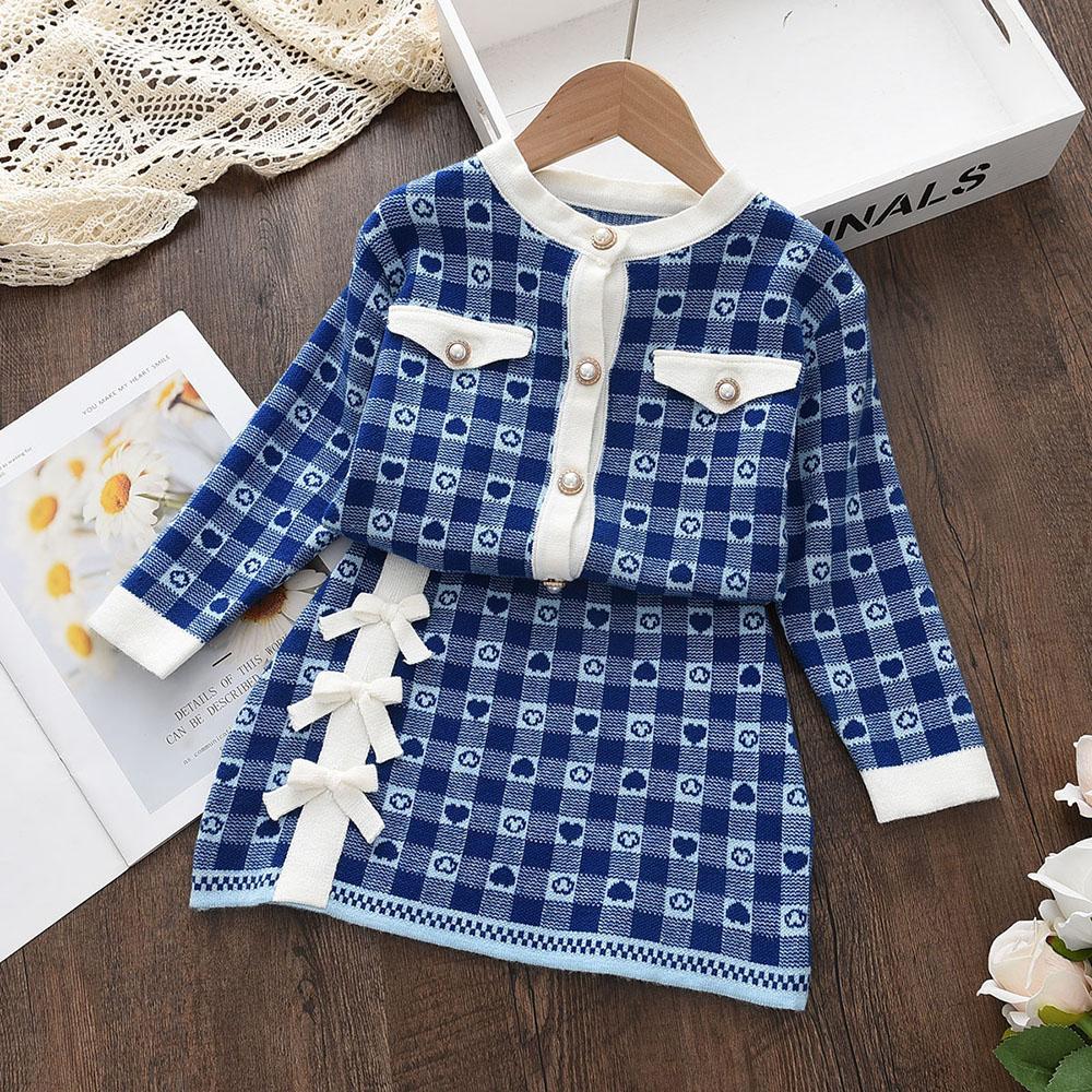 Buy Girls Sweater Set Autumn and Winter New Love Print Long Sleeve