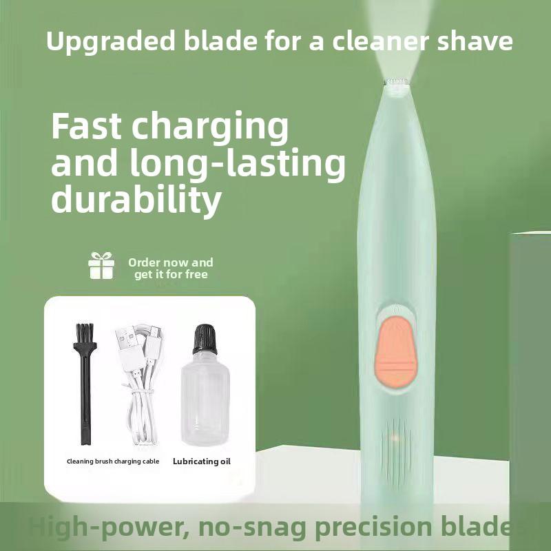 Pet Nail Clipper - Specialized for Dogs and Cats. Pusher for Trimming Fur. Electric Trimmer. Silent Electric Cat Paw Nail Trimming Tool.