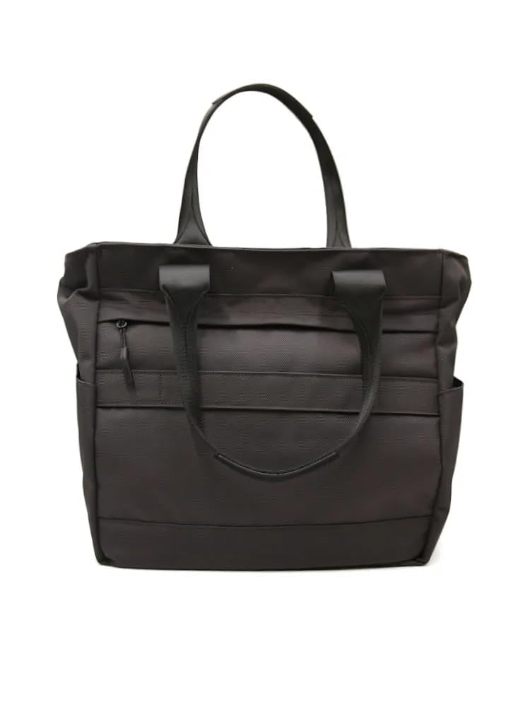 Official Haruyama Men's Business Tote Bag with Magnetic Buckle, Year-Round, D. Brown, Black
