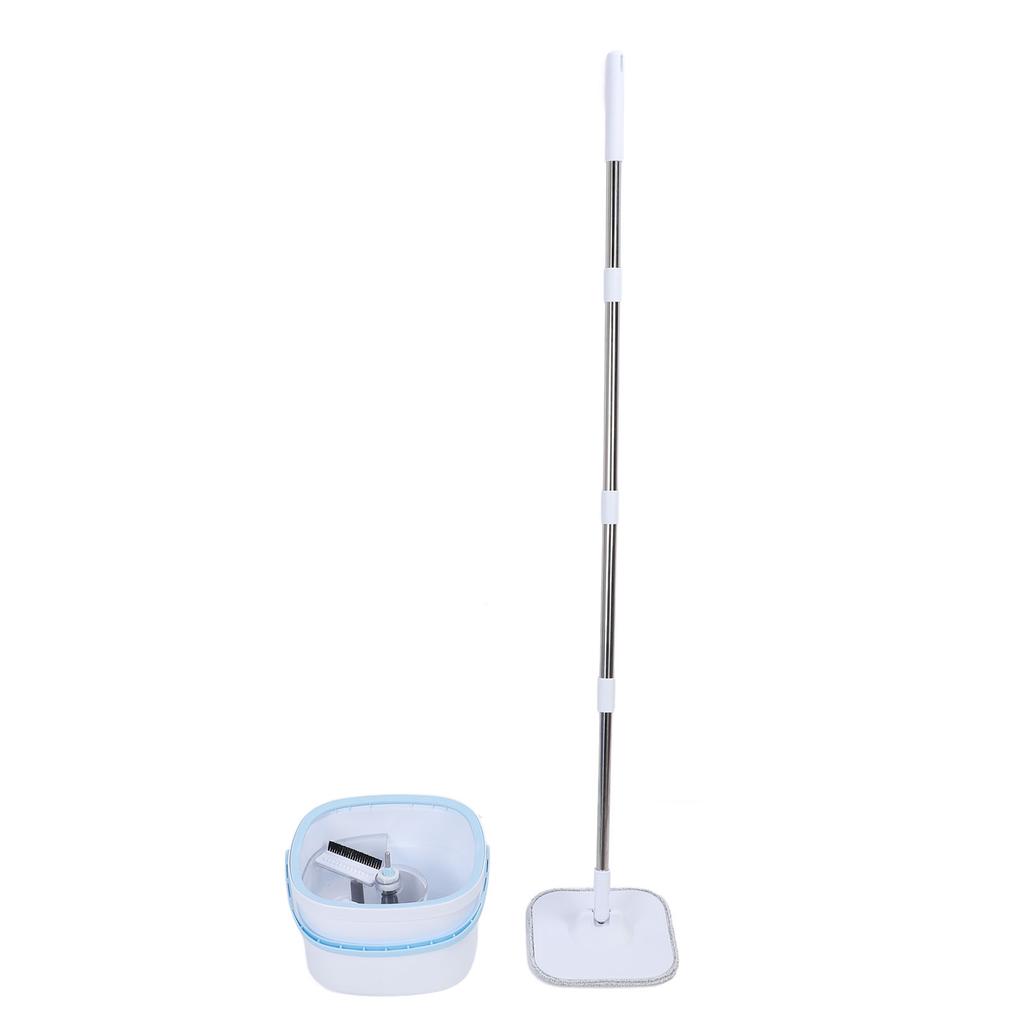 Spin Mop Bucket with Self Separation Dirty and Clean Water System Self Wringing 360 Degree Rotating Square Mop Head for Hardwood Tile Marble Floors