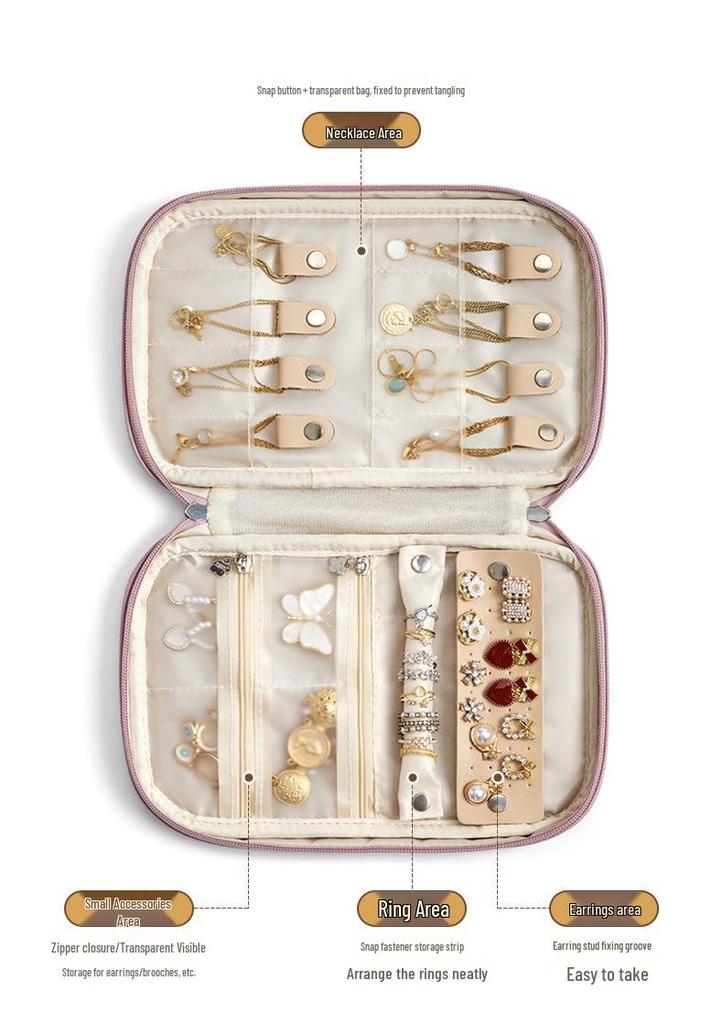 Lychee Pattern Jewelry Storage Bag for Rings, Earrings, and Studs