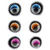 Les Trésors De Lily [L6423] - 3 Pairs of 'Eyes' Earrings Pink Orange Blue