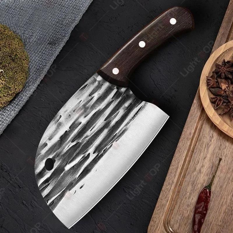 Multifunctional Kitchen Knife Meat Cleaver Fish Slicing Boning Knives Forged Butcher Knife Wooden Handle Knife Kitchen Supplies