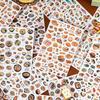 Moin Moin Sticker Set of 8 Small Retro Cafe Food Motifs Cream Set Meal Perfect for Calendars 2601sl384 / Bread, Sushi, Coffee, Cake, Food, Soda,