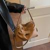 Casual Tote Bag Stylish Simple Shoulder Bag Korean Belt Buckle Handbag Highquality Pu Zipper Shoulder Bag Commuter Crossbody Bag
