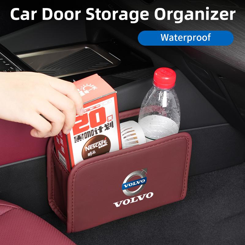 Car Door Storage Box Phone Pocket Hanging Organizer For Volvo V40 XC70 V70 V60 V50 S80 S40 AWD V90 S90 XC60 C30 T6 S60 C70 XC40