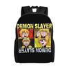 Demon Slayer backpacks Kimetsu no Yaiba Tanjiro Water Breathing Sword Daypack mochila Campus Zipper Closure Rucksack