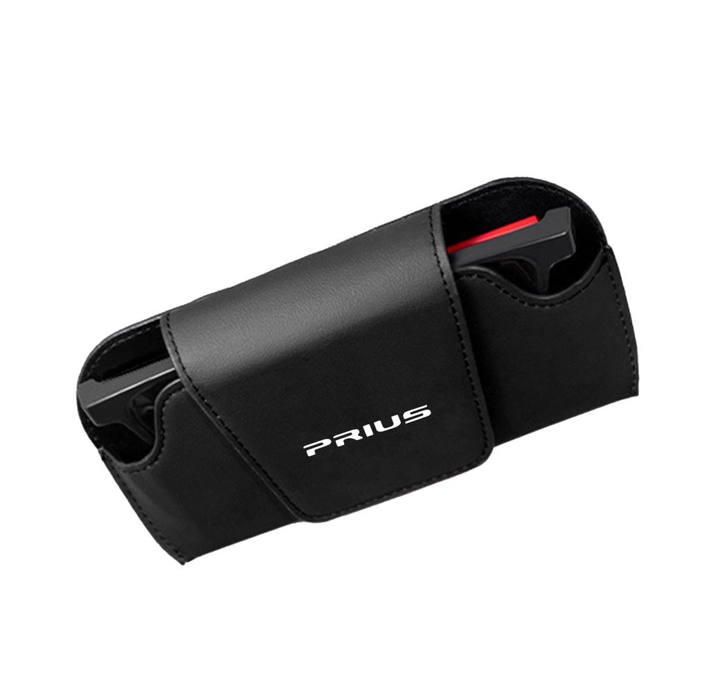 Car Glasses Case, Sunglasses Holder, Sun Visor Pocket, Leather Material x Magnetic Closure, Compatible