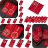 6 Stück Chinesisches Tierkreiszeichen Tiger Neujahr Cny Ang Pao Gold Angpow Rotes Kuvert Geldgeschenk mit Segenswünschen