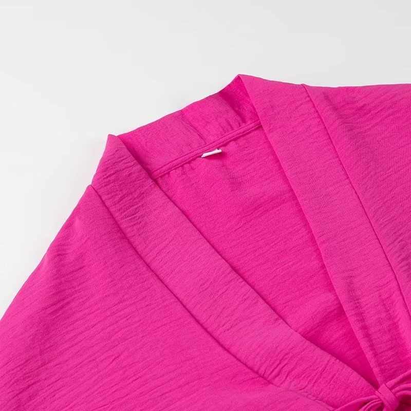 Kaslead New Arrival Women's Clothing Fashion Style Fashion Minimalist Lace-up Long Sleeve Tops Casual Pants Suit