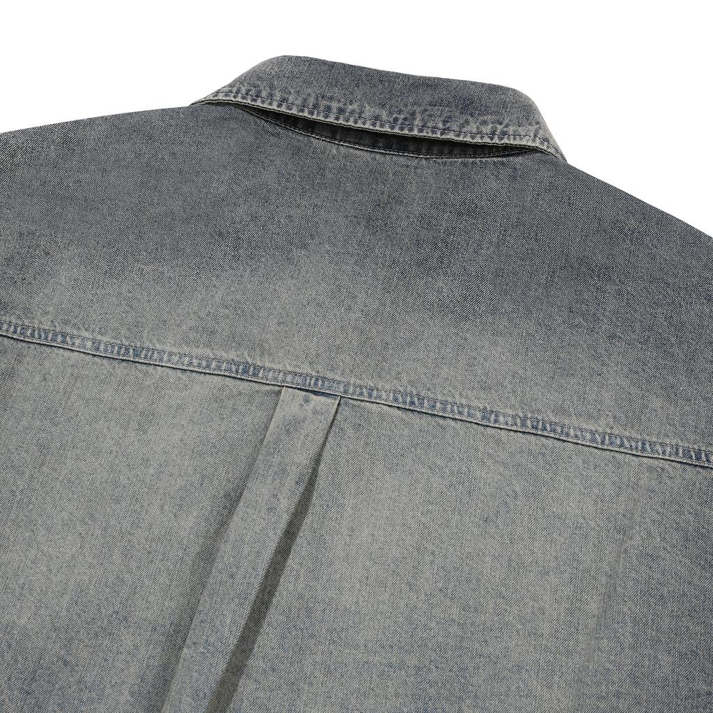 INTERCREW Denim Work Shirt D Blue Ita3Ye01Adb