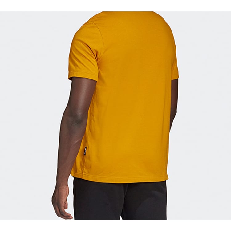 adidas T Shirts Men's Gold Crew Neck Moderate Straight Fit GC7347