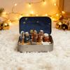 Christmas Gift Set Small Nativity Figurines Resin Scene Ornament for Blessing Holiday Decors Festival Atmosphere