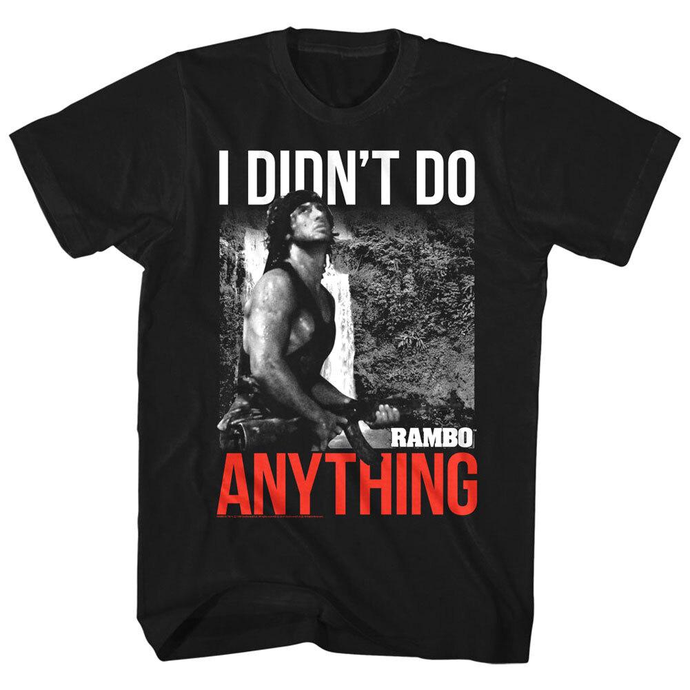 Rambo Didn t do Anything Men T Shirt XL