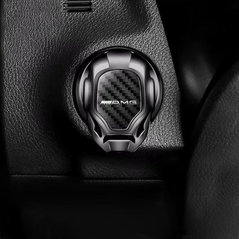1Pcs Car One-Click Start Buttons Protective Cover Decoration For Mercedes Benz AMG GLE GLS GLC CLA GLB ML W204 W206 W205 W212 W203