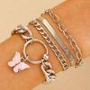 Cross-Border New Arrival Alloy Combination Suit Bracelet Four-Piece Set Punk Hip Hop Creative Bracelet Suit Fashion Bracelet