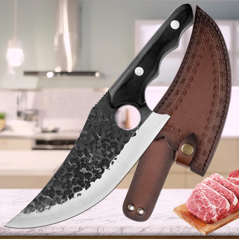 Ausbeinmesser aus Edelstahl, Metzgermesser, Angelmesser, handgeschmiedetes Fleischerbeil, Küchenkochmesser