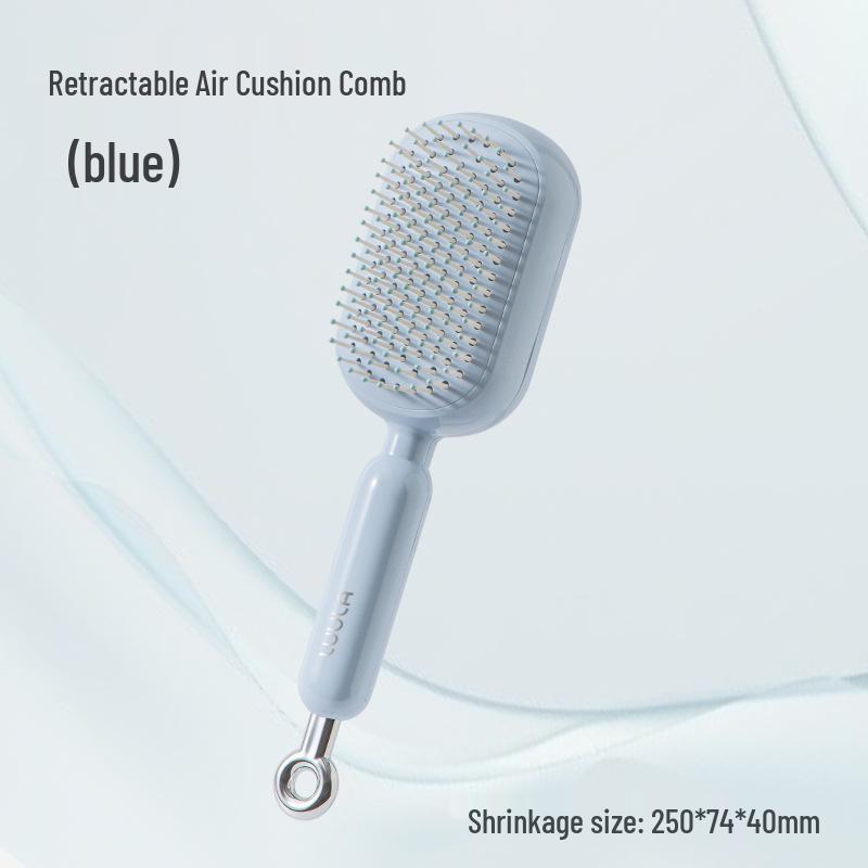 

Magic Anti-Static Massage Comb: Retractable Air Cushion for Fluffy, Frizz-Free Hair синій
