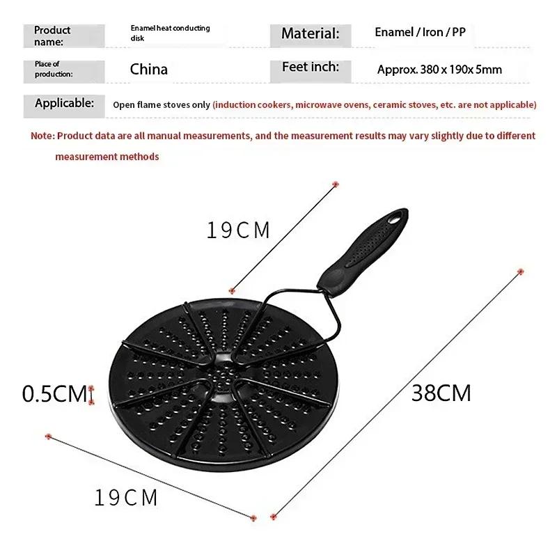 Stainless Steel Pot Holder Heat Conduction Plate for Gas Cooker Non-Slip Radiator Hot Milk Coffee Home Use Home Kitchen