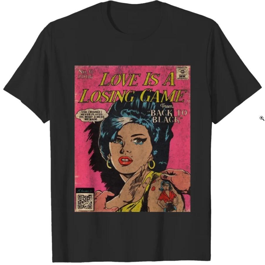 

Футболка Amy Winehouse Love Is A Losing Game Винтажная Ретро Футболка 90-х Унисекс XXXXL