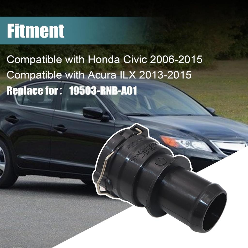GXARTS Radiator Hose Quick Connector Radiator Coolant Hose Pipe Flange 19503-RNB-A01 19503-RNB Compatible With Honda Civic 2006-2009 2010 2011 2012