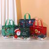 1PC New In Christmas Gift Bags Cartoon Cute Print Santa Elk Snowman Printing Non Woven Foldable Storage Handbag Party Supplies