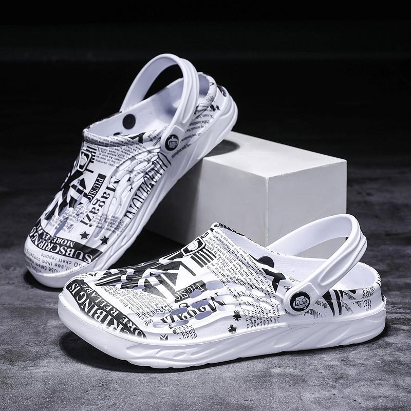 Модные тапочки мужские мягкие износостойкие нескользящие повседневные сандалии удобные высококачественные пляжные туфли уличные клоги для мужчин