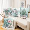 Christmas Floral Patterned Decorative Throw Pillows Polyester pillowcase, sofa decorative cushion cov Headboard Pillow