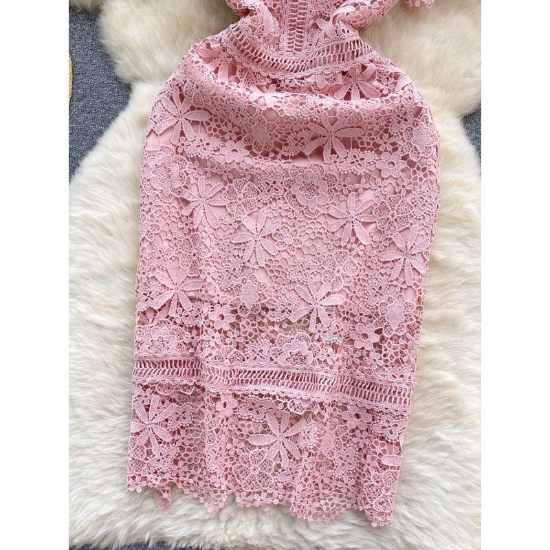 Silm Spring and Summer Cut Out Crocheted Water Soluble Dress Lace